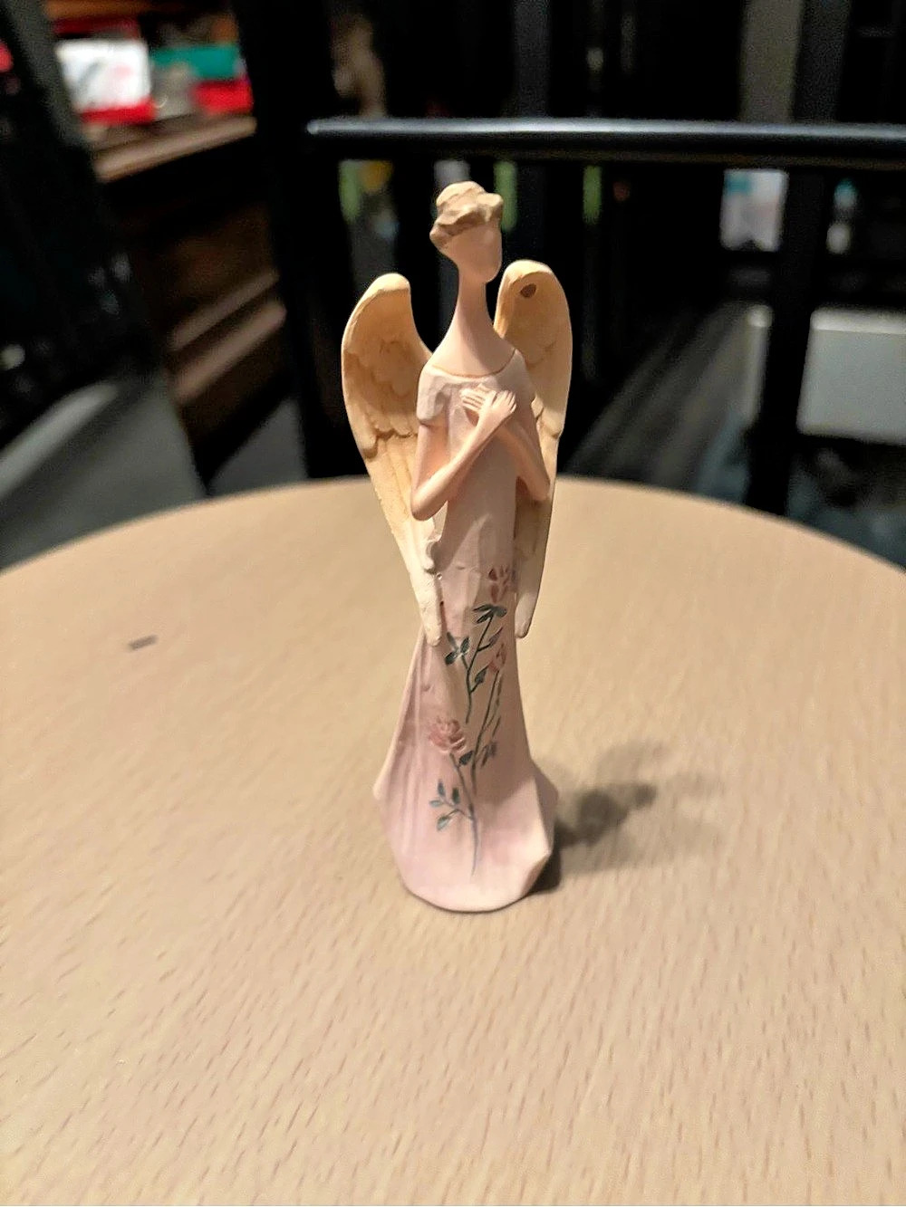 Edens Angels Flora Floral Angel Figurine in Pink & Cream